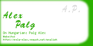 alex palg business card